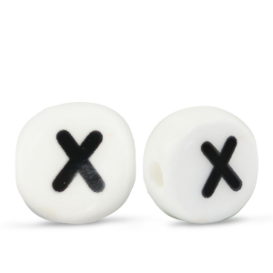 Keramik Buchstaben X White-black