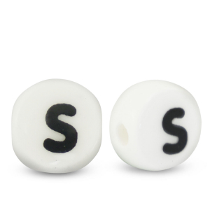Keramik Buchstaben S White-black
