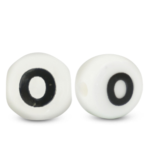 Keramik Buchstaben O White-black