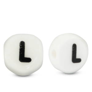 Keramik Buchstaben L White-black