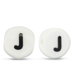 Keramik Buchstaben J White-black