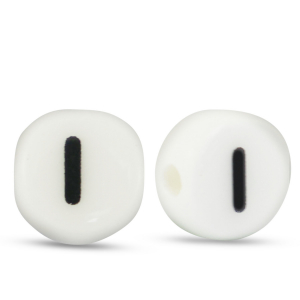 Keramik Buchstaben I White-black
