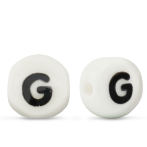 Keramik Buchstaben G White-black