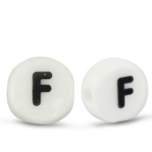 Keramik Buchstaben F White-black