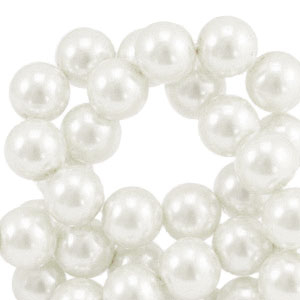 Glaswachs Perlen 10mm White