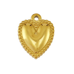 Anh&auml;nger aus Stainless Steel - Rostfreiem Stahl Heart Gold