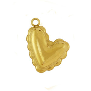 Anh&auml;nger aus Stainless Steel - Rostfreiem Stahl Heart Gold