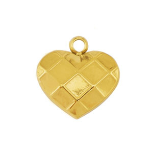 Anh&auml;nger aus Stainless Steel - Rostfreiem Stahl Heart Gold
