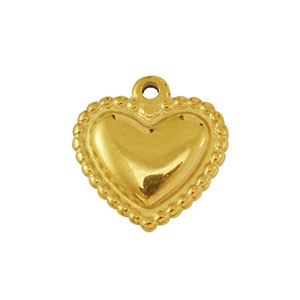 Anh&auml;nger aus Stainless Steel - Rostfreiem Stahl Heart Gold