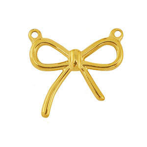 Anh&auml;nger aus Stainless Steel - Rostfreiem Stahl Bow Gold