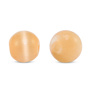 Glas Perlen 6 mm Cat's Eye Peach orange