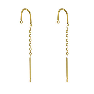 Stainless Steel - Rostfrei Stahl Ohrringe mit &Ouml;se Gold