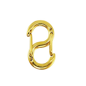 Zubeh&ouml;r aus Stainless Steel - Rostfreiem Stahl Karabiner S-shaped  Gold