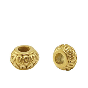 Perlen aus Stainless Steel - Rostfreiem Stahl Gold
