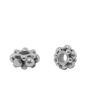 Perlen aus Stainless Steel - Rostfreiem Stahl Silver