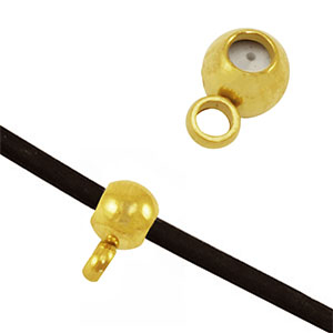 Zubeh&ouml;r aus Stainless Steel - Rostfreiem Stahl Stopperperlen mit &Ouml;se Gold