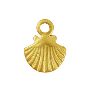 Anh&auml;nger aus Stainless Steel - Rostfreiem Stahl Shell Gold