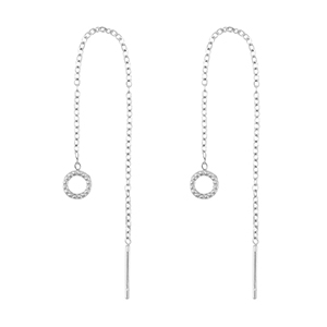 Stainless Steel - Rostfrei Stahl Ohrringe Round Silver