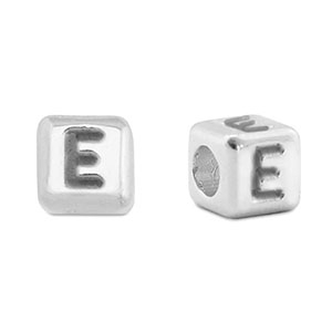 Perle Buchstabe Metall DQ E Antik silber (Nickelfrei)