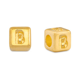 Perle Buchstabe Metall DQ B Gold (Nickelfrei)