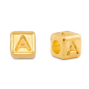 Perle Buchstabe Metall DQ A Gold (Nickelfrei)