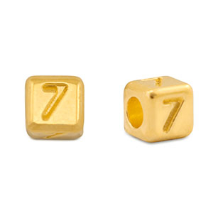 Perle Buchstabe Metall DQ 7 Gold (Nickelfrei)
