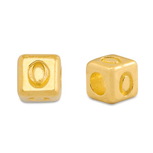 Perle Buchstabe Metall DQ 0 Gold (Nickelfrei)