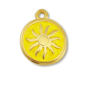 Anh&auml;nger Metall DQ Sun Gold-yellow (Nickelfrei)