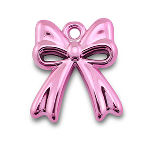 Anh&auml;nger Acryl Bow Pink
