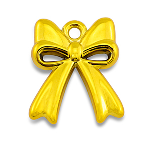 Anh&auml;nger Acryl Bow Golden yellow