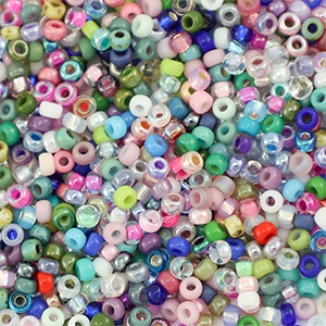 Miyuki 11/0 Rocailles Blue-pink-white mix
