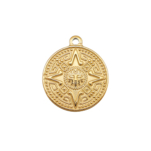Anh&auml;nger aus Stainless Steel - Rostfreiem Stahl Compass Gold