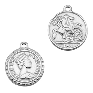 Anh&auml;nger aus Stainless Steel - Rostfreiem Stahl Coin Silver