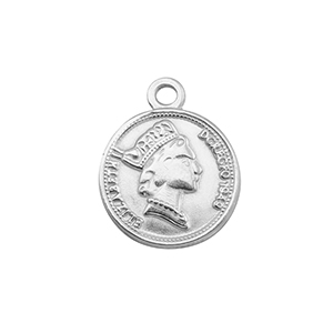 Anh&auml;nger aus Stainless Steel - Rostfreiem Stahl Coin Silver