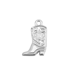 Anh&auml;nger aus Stainless Steel - Rostfreiem Stahl Cowboy Boot Silver