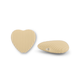 Perlen Acryl Heart Sand brown