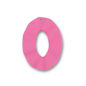Anh&auml;nger Acryl Oval Magenta pink