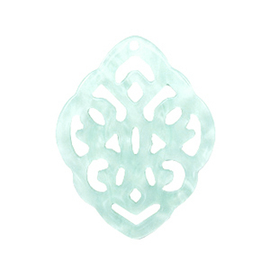 Anh&auml;nger aus Resin Rhombus Barock Bleached aqua