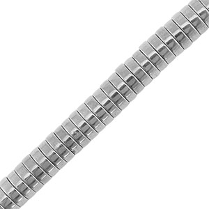 Perlen aus H&auml;matit Disc 6mm Silver