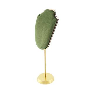 Schmuck Display B&uuml;ste f&uuml;r Ketten Olive green-gold