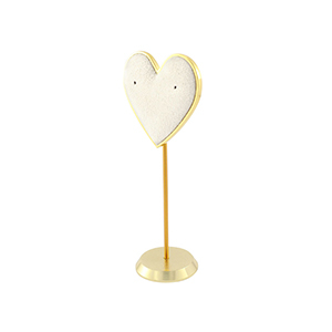 Schmuck Display Herz f&uuml;r Ohrringe Off white-gold