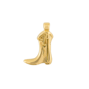 Anh&auml;nger aus Stainless Steel - Rostfreiem Stahl Cowboy Boot Gold