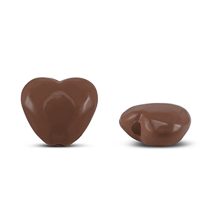 Perlen Acryl Heart Brown