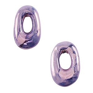 Perlen Griechische Keramik DQ Oval Violet blue