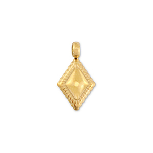 Anh&auml;nger aus Stainless Steel - Rostfreiem Stahl Rhombus Gold
