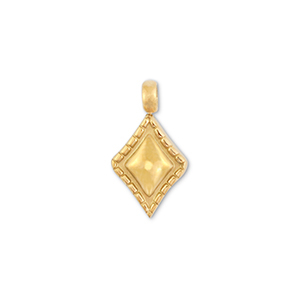 Anh&auml;nger aus Stainless Steel - Rostfreiem Stahl Rhombus Gold
