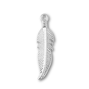 Anh&auml;nger Metall Feather Silver