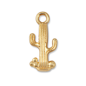Anh&auml;nger Metall Caktus Gold