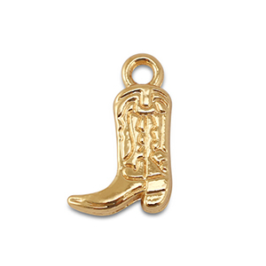 Anh&auml;nger Metall Cowboy Boot Gold