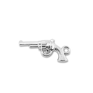 Anh&auml;nger Metall Revolver Silver